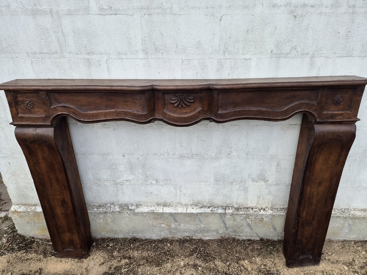 Large 18th-century Fireplace – Regency Style, Made Of Oak