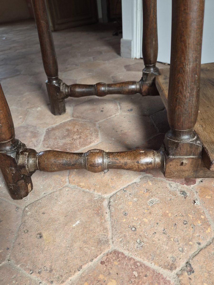 18th-century Cantor's Stool Made Of Solid Oak, -photo-3