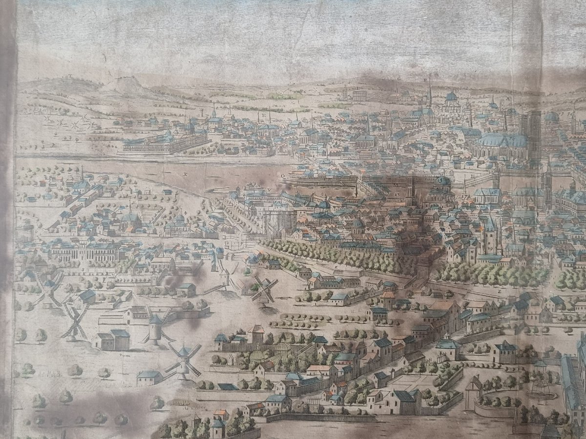 Gravure XVIIIe - "Paris, Ville Capitale de France" par Antoine Aveline, c. 1718-photo-4
