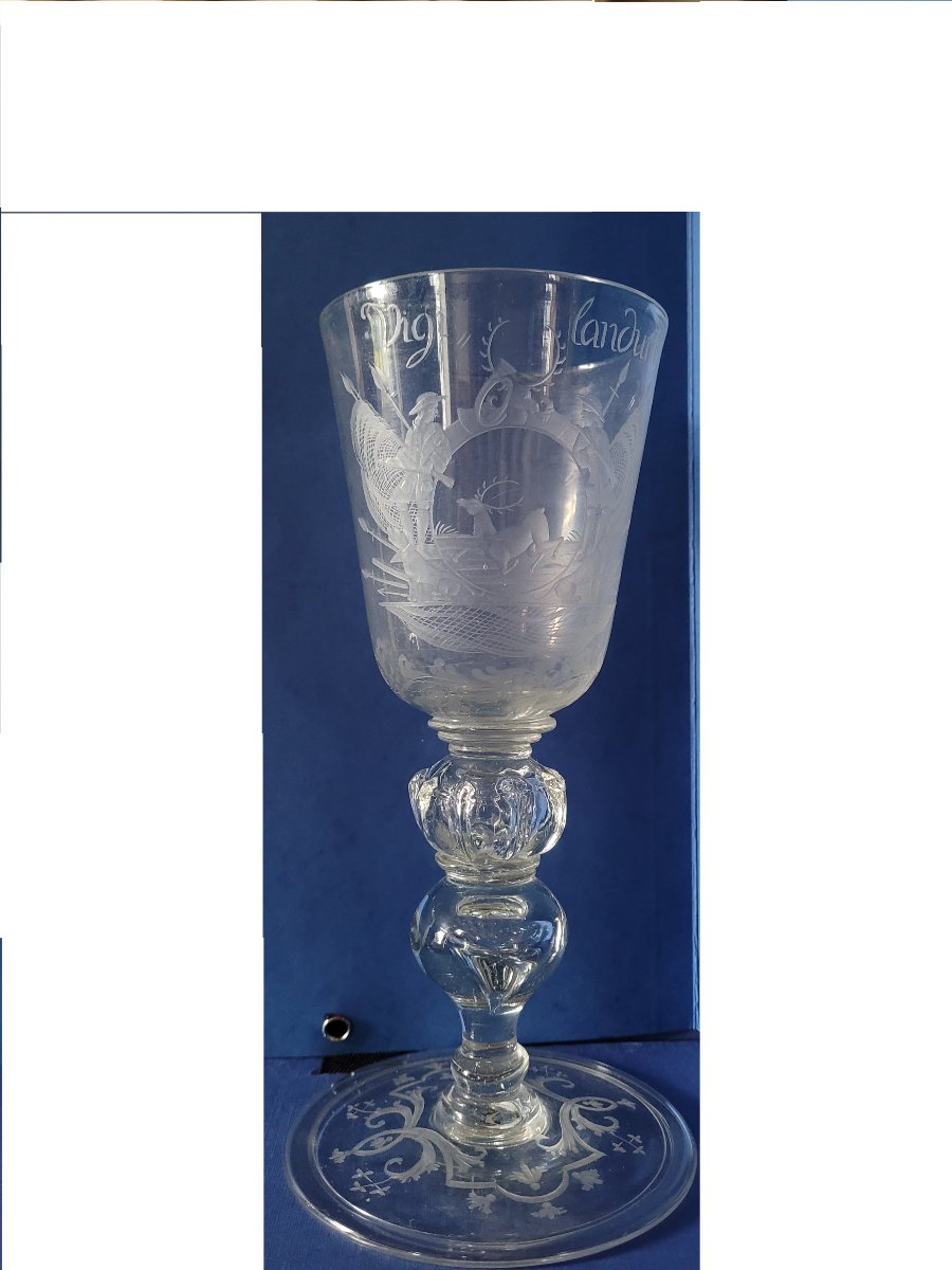 Engraved Glass With Hunting Motifs – Bohemia Or Saxony, Regency Period, Circa 1700–1730-photo-3
