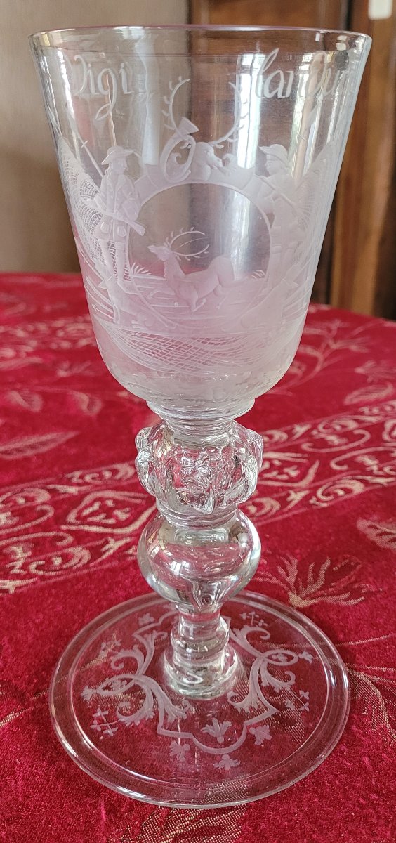 Engraved Glass With Hunting Motifs – Bohemia Or Saxony, Regency Period, Circa 1700–1730