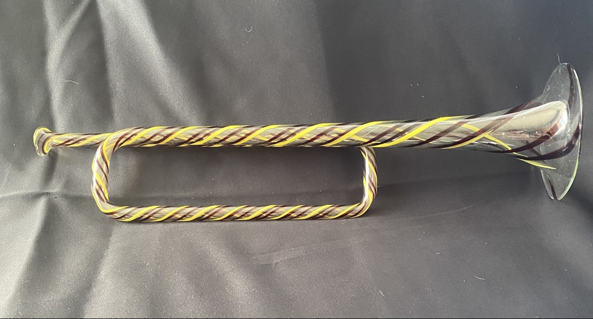 Clairon de Conscrit en Verre Soufflé  XIXe-photo-2