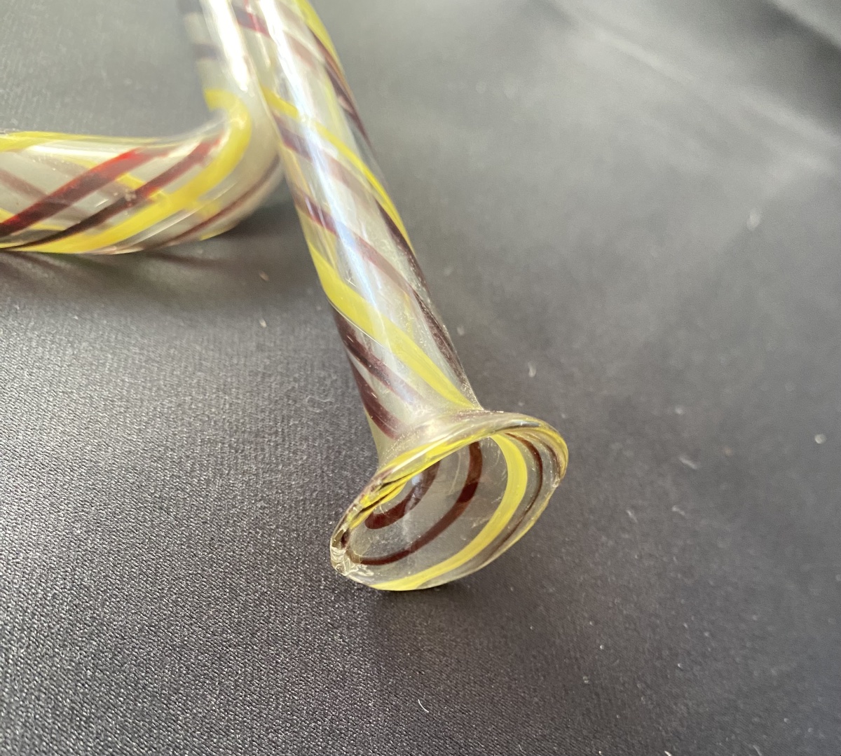 Clairon de Conscrit en Verre Soufflé  XIXe-photo-4