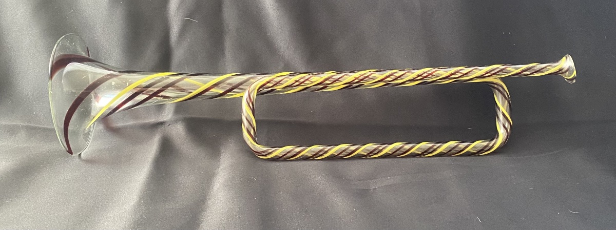 Clairon de Conscrit en Verre Soufflé  XIXe