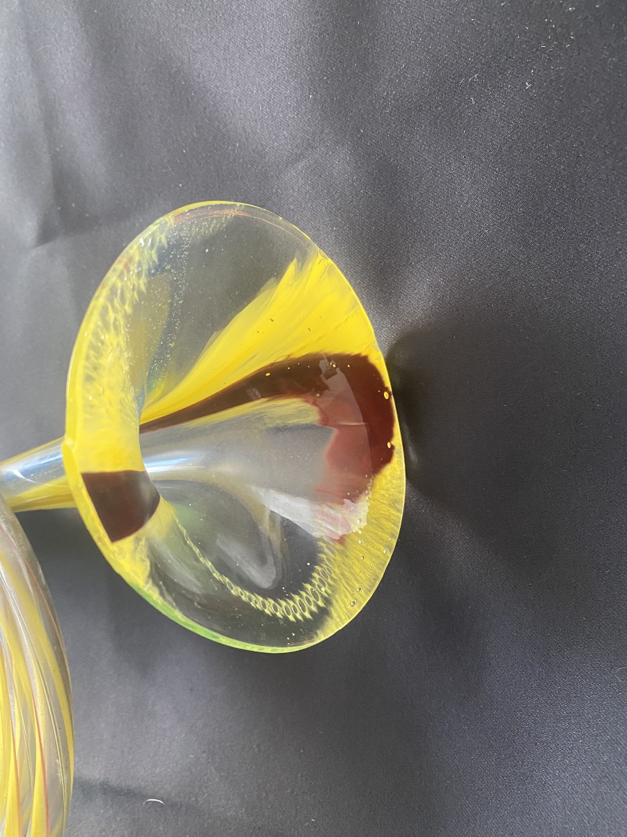 19th-century Blown-glass Conscript's Hunting Horn-photo-3