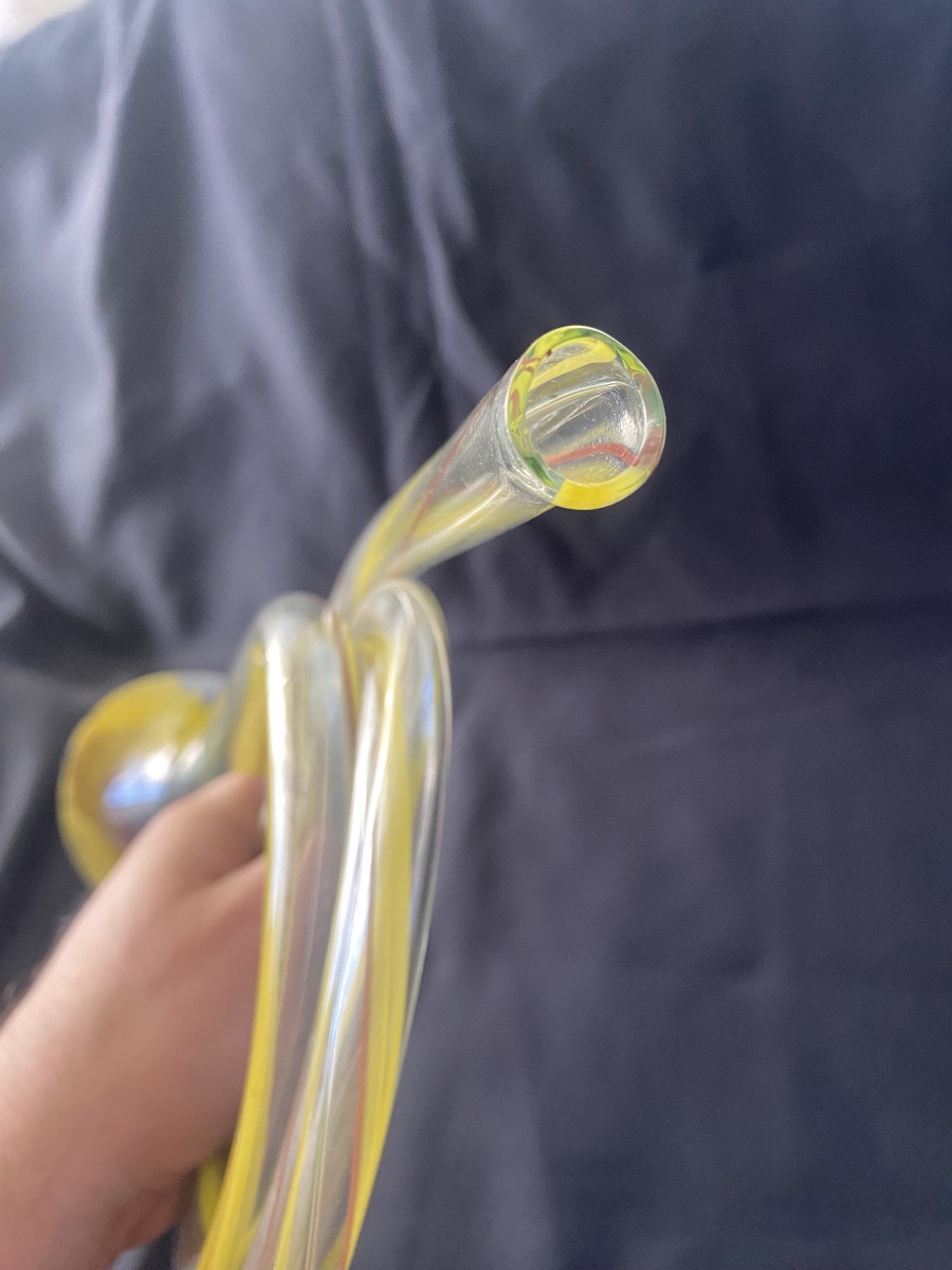 19th-century Blown-glass Conscript's Hunting Horn-photo-1