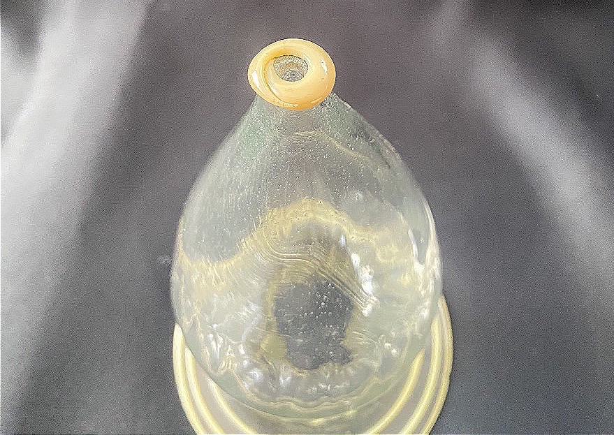 Secouette ou Touine en verre côtelé XVIIIe-photo-4
