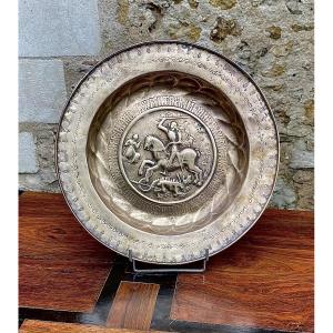 Plat D’offrande St Georges Terrassant Le dragon Nuremberg XVIe
