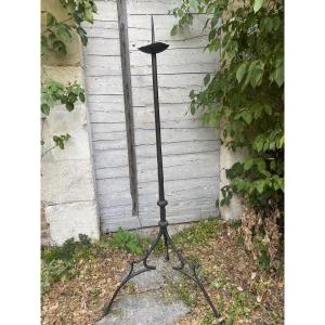 15th-century Wrought-iron Candleholder