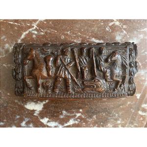 Large Convict's Snuffbox Made Of Rosewood And Corozo, Early 19th Century