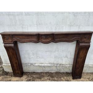Large 18th-century Fireplace – Regency Style, Made Of Oak