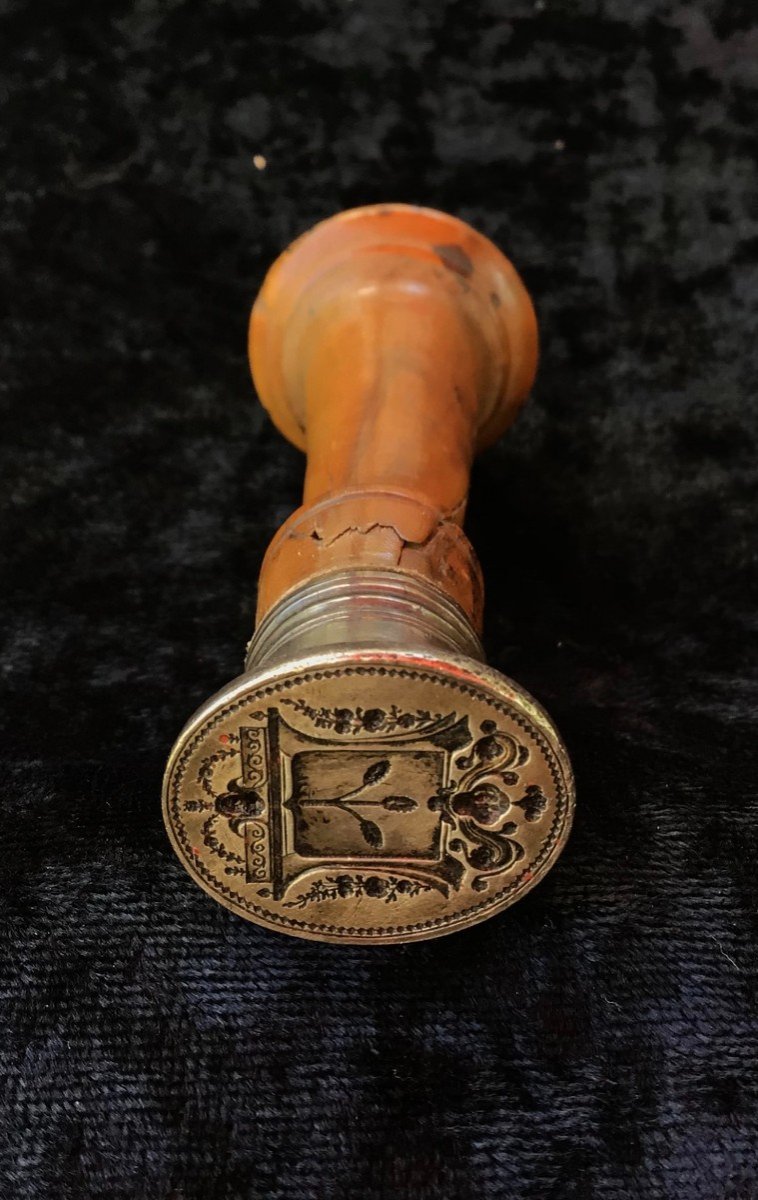 Sceau/cachet En Argent-armoiries Blason  XVIIIème-photo-2