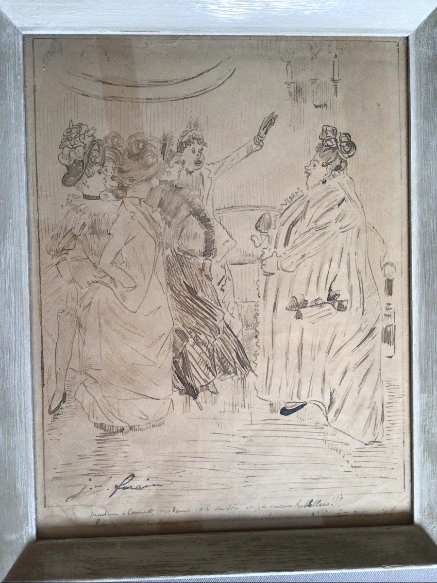 Forain Jean-louis - Ink Drawing-photo-2