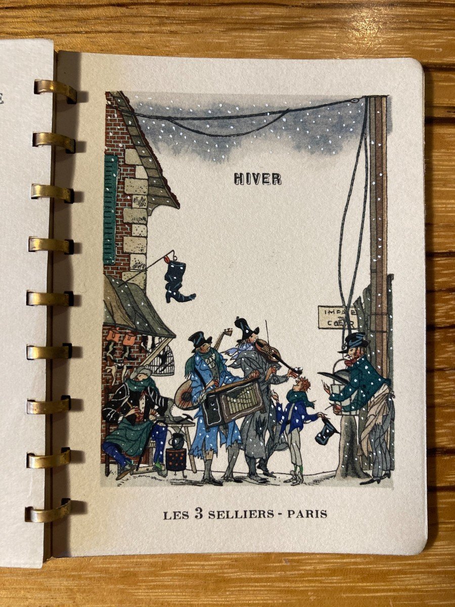 Rare Suite Of Agenda Des 3 Selliers-paris 1949-lemarié (henry).-photo-7