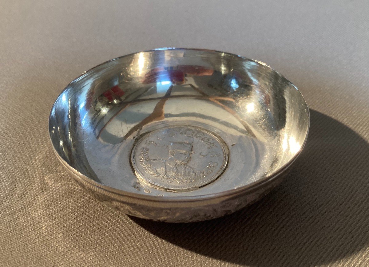 Iran / Small Silver Cup / Palhavi, 1927-photo-2