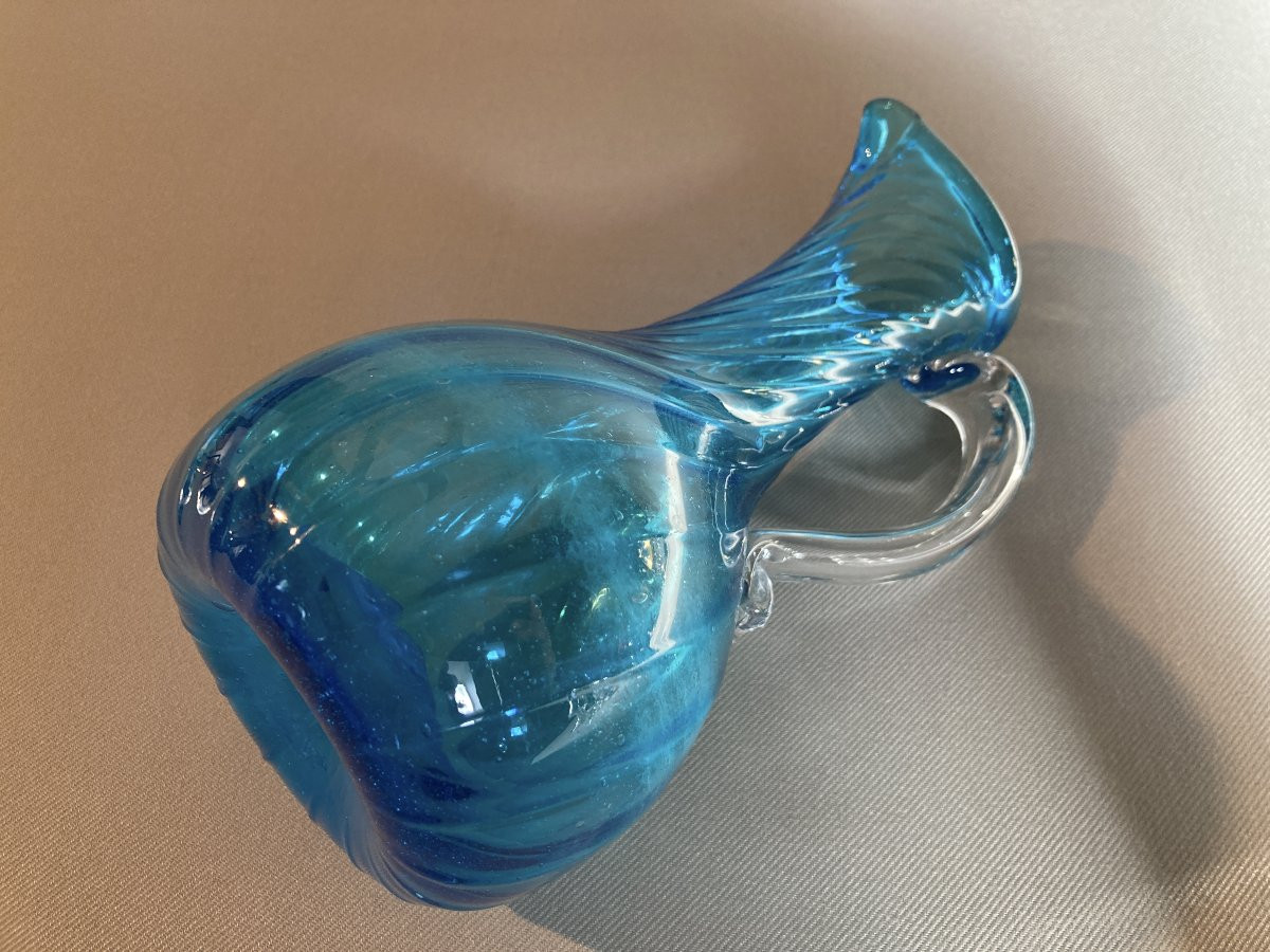 18th Century Norman Blown Glass Pitcher-photo-3