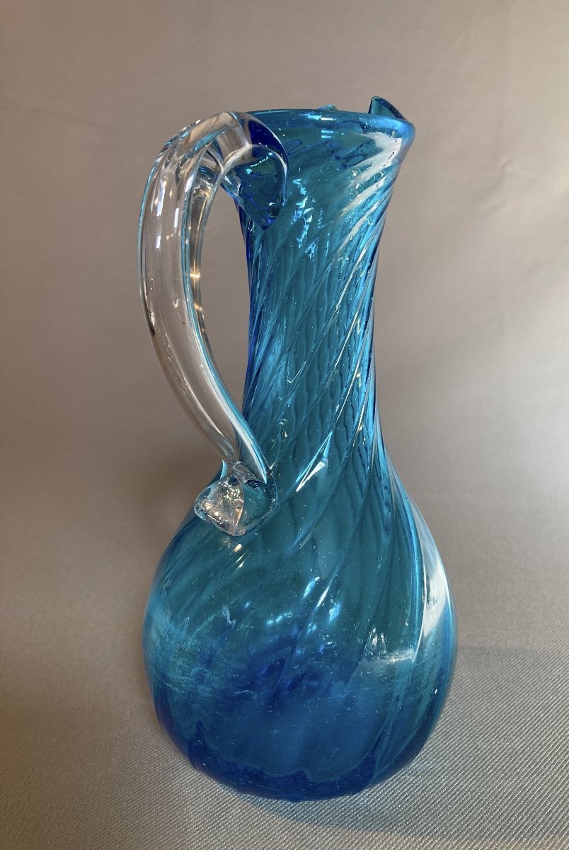 18th Century Norman Blown Glass Pitcher-photo-3