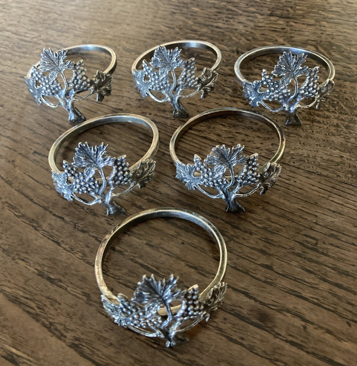 Napkin Rings / Set Of 6 / Lale / Vine Branch-photo-2