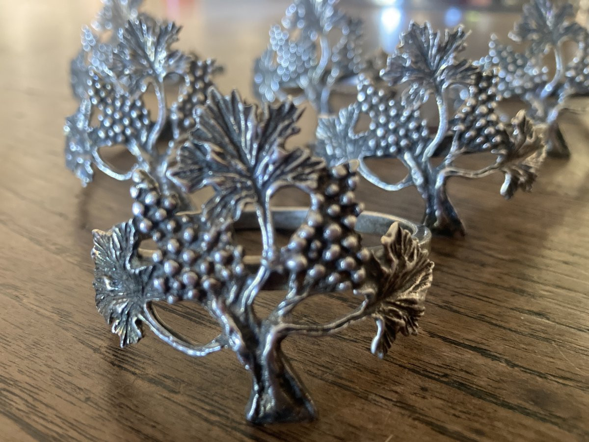 Napkin Rings / Set Of 6 / Lale / Vine Branch-photo-3