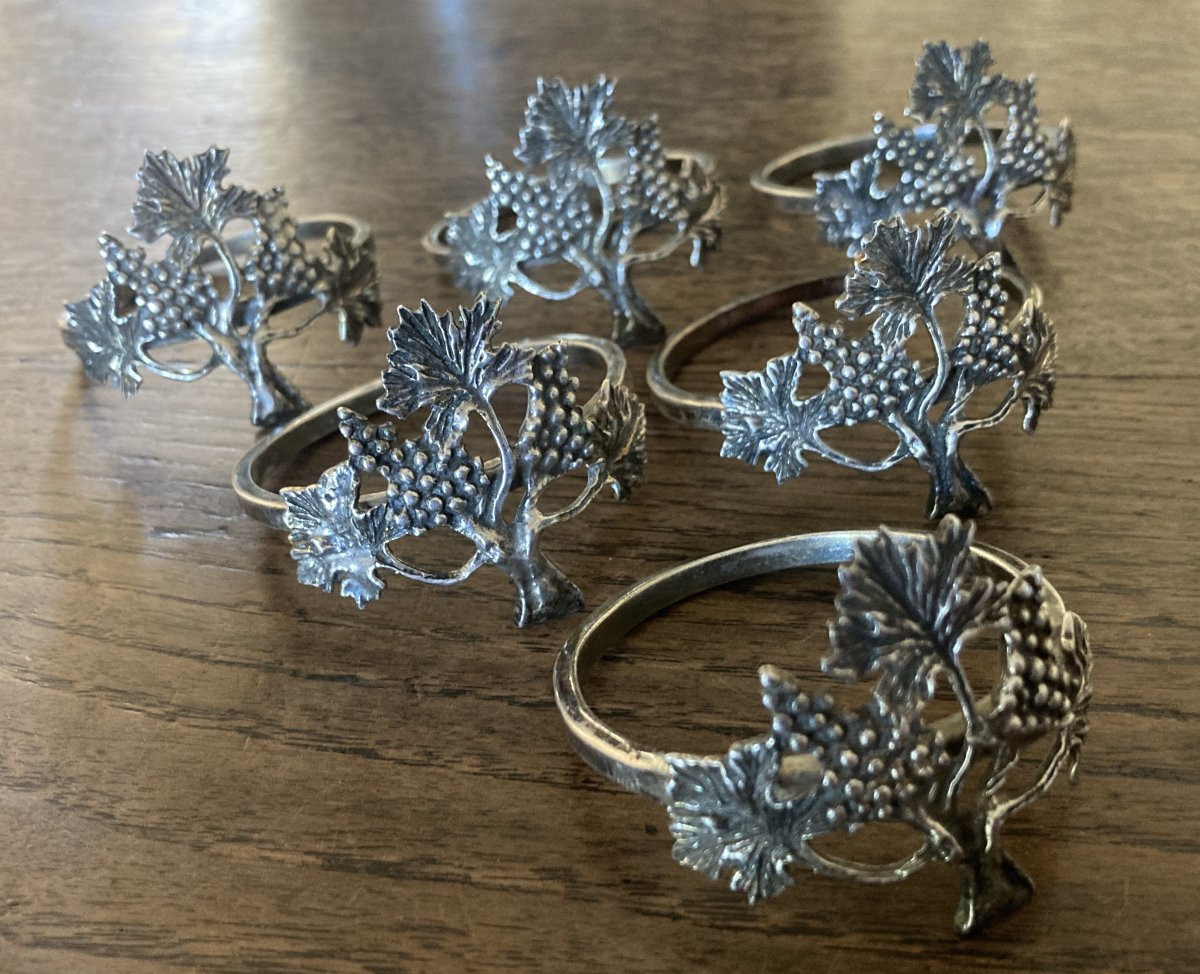 Napkin Rings / Set Of 6 / Lale / Vine Branch-photo-1