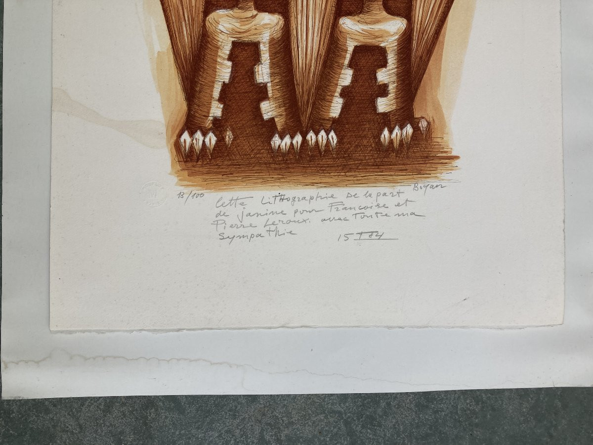 Boyan Rainov (1921-2005) - Lithograph - Mourlot Stamp.-photo-4
