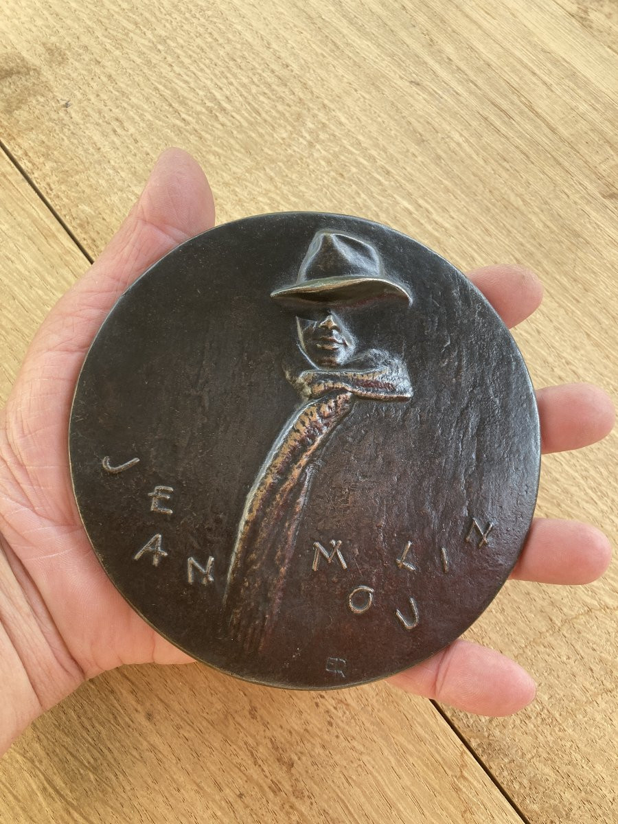  Émile François ROUSSEAU - Médaille de présentation Jean Moulin "Et mourir sans parler". -photo-4