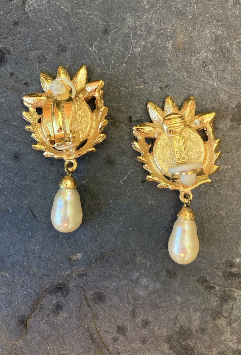 Yves Saint Laurent / Pair Of Earrings-photo-4