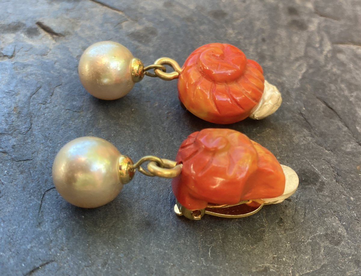 Yves Saint Laurent / Paire de boucles d'oreilles-photo-2