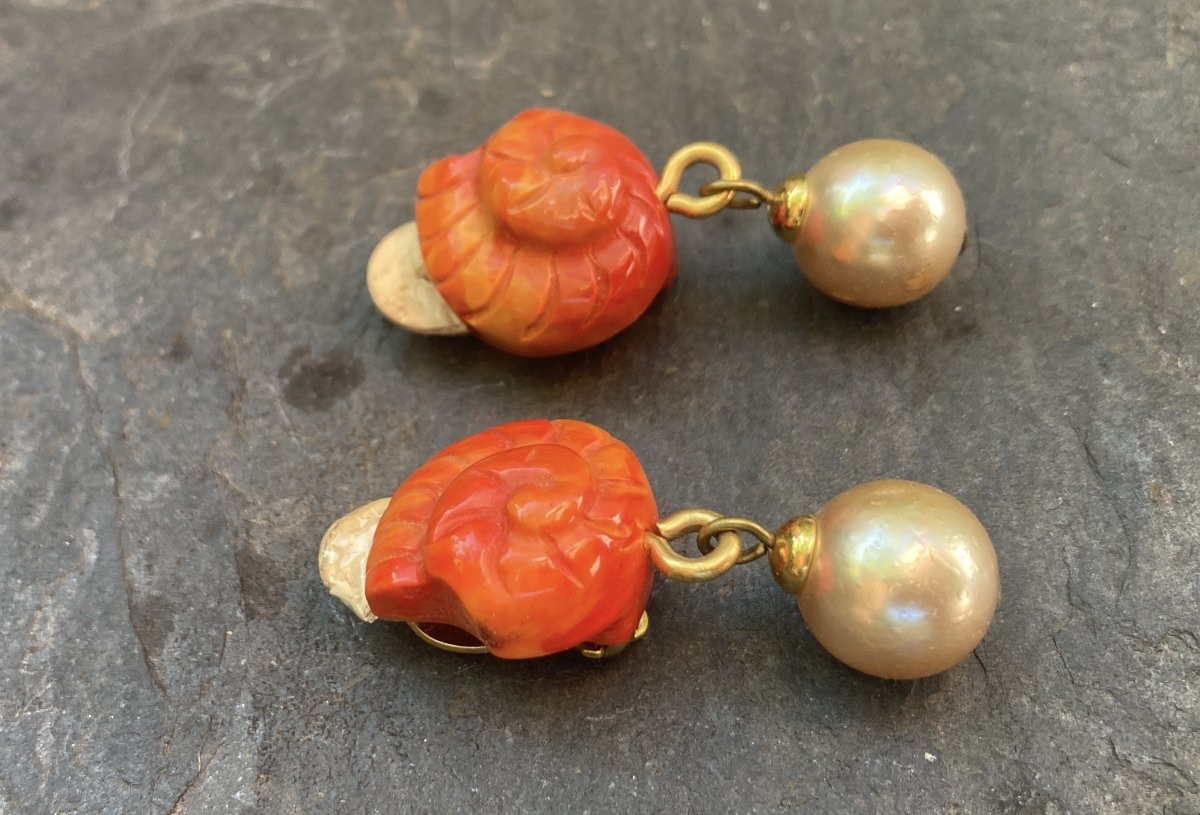 Yves Saint Laurent / Paire de boucles d'oreilles-photo-3