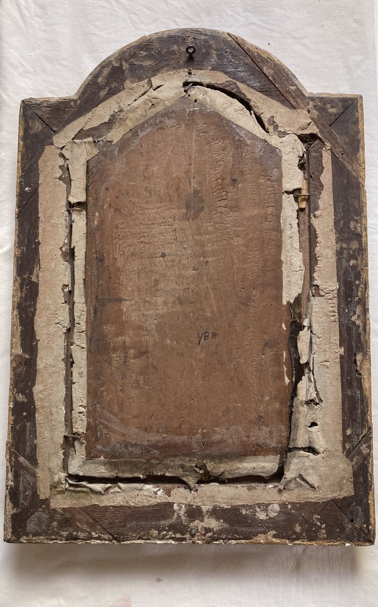 Carved Ivory Christ In Its Gilded Wooden Frame From The Early 18th Century-photo-6