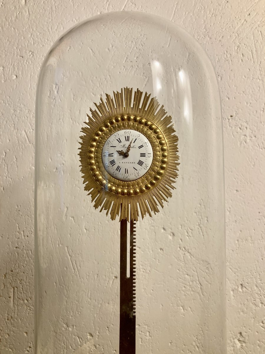 Rack Clock Signed "mosbrucker à Savernes" Circa 1770.-photo-3