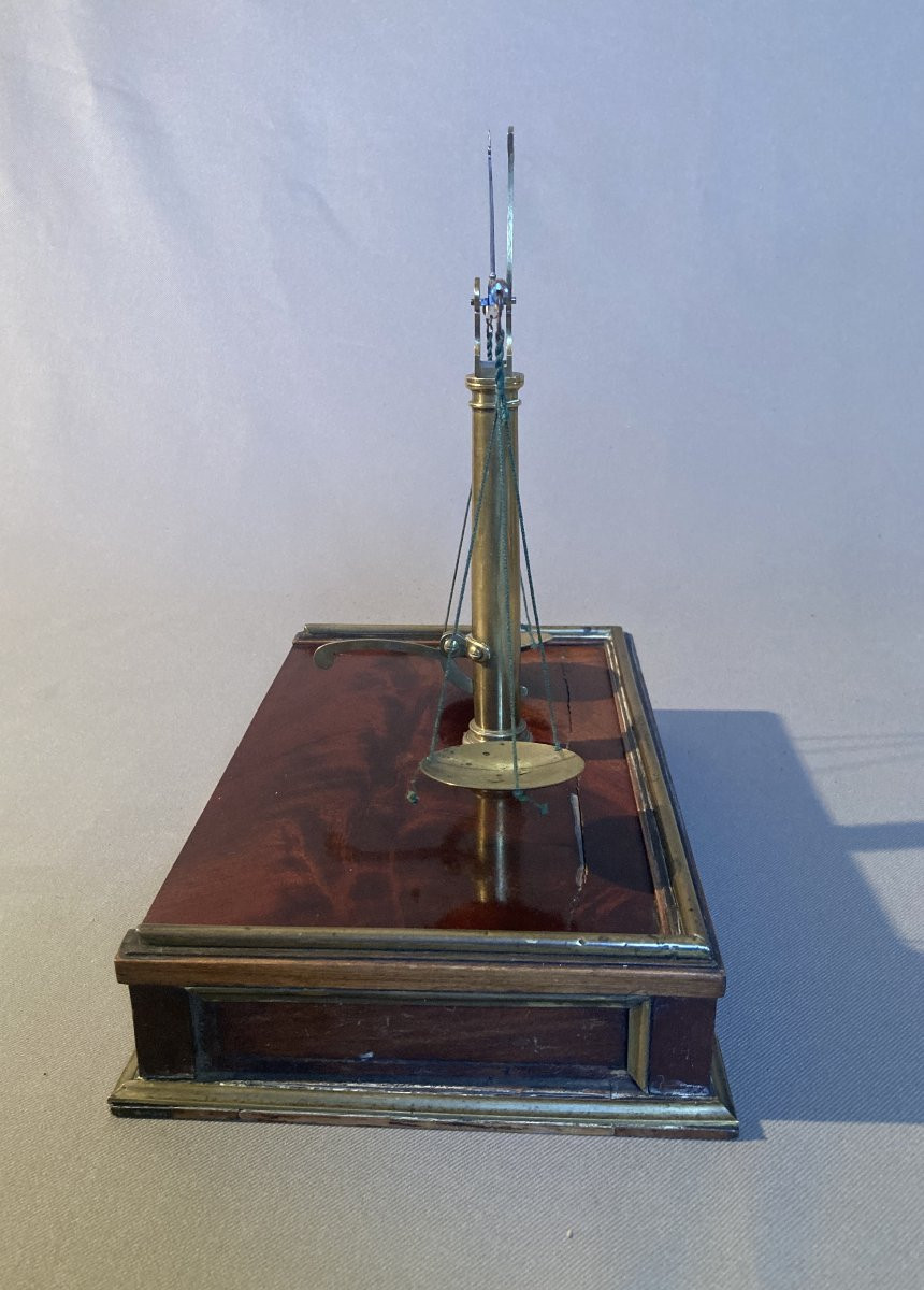 Late 18th Century Coin Weighing Scale On A Disengageable Column.-photo-5