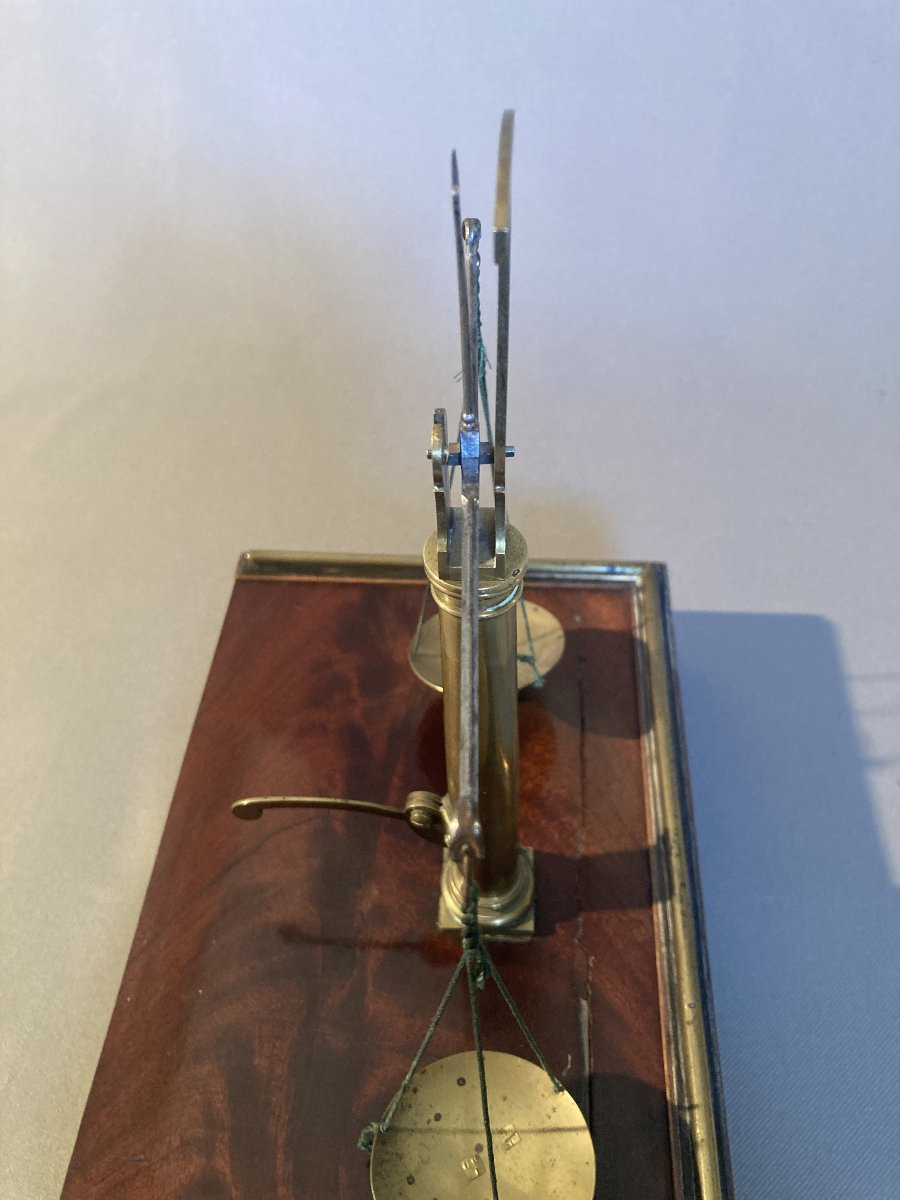Late 18th Century Coin Weighing Scale On A Disengageable Column.-photo-6