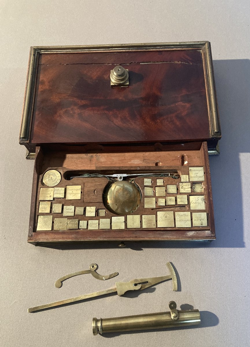 Late 18th Century Coin Weighing Scale On A Disengageable Column.-photo-7