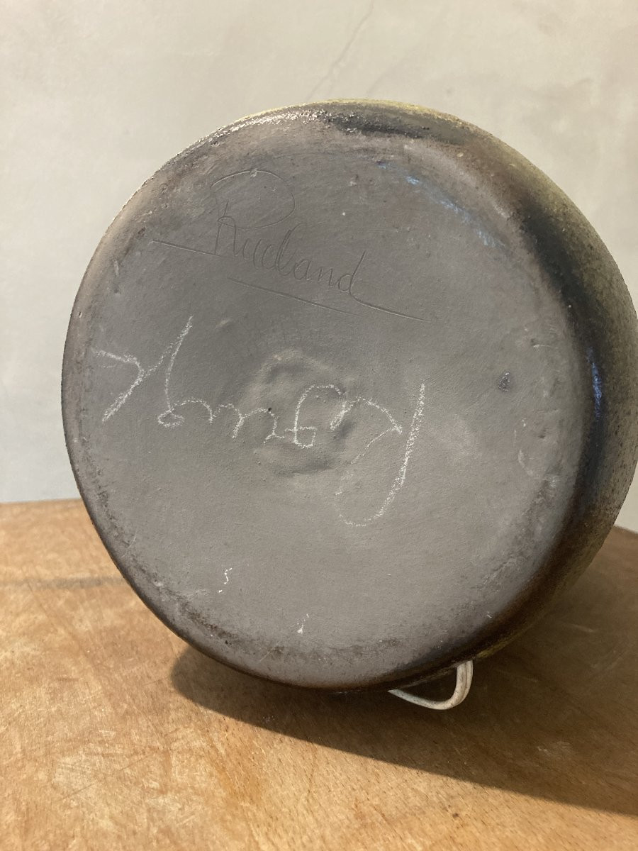 Jacques et Dani Ruelland - lampe &eacute;maill&eacute;e-photo-4