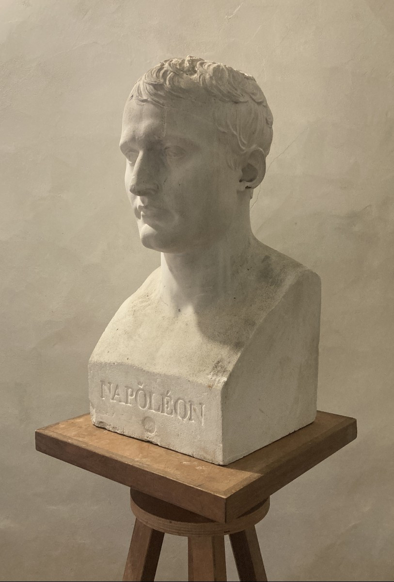 Bust Of Napoleon I In The Style Of Hermes, After Antoine-denis Chaudet, Plaster.-photo-5
