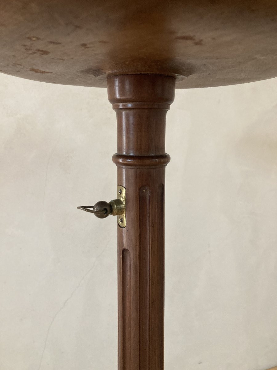 Mahogany Side Table With Adjustable Legs-photo-2