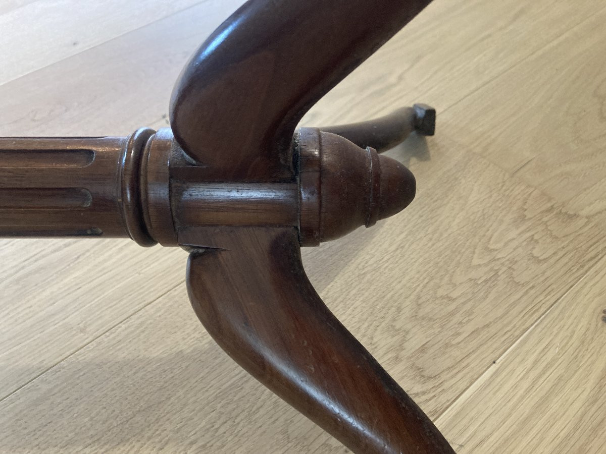 Mahogany Side Table With Adjustable Legs-photo-3