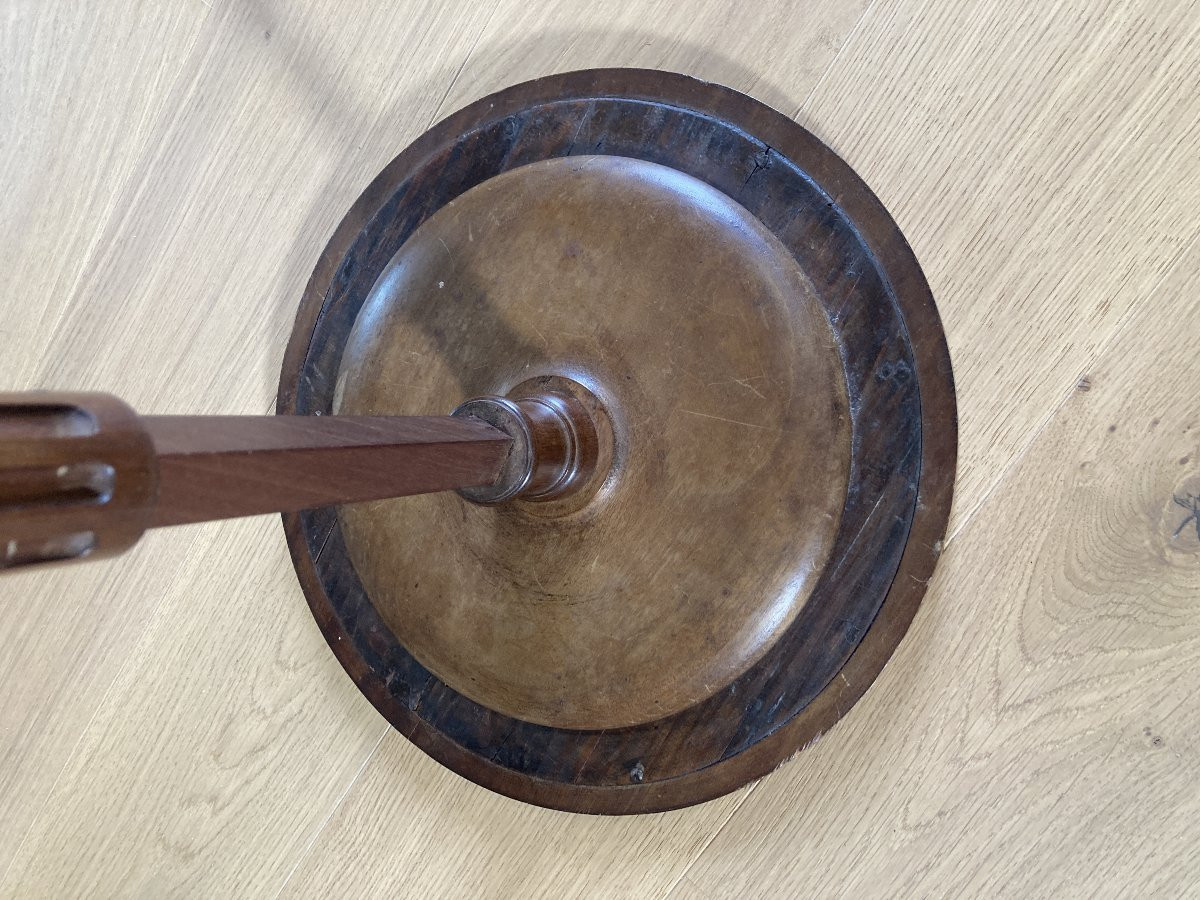 Mahogany Side Table With Adjustable Legs-photo-4