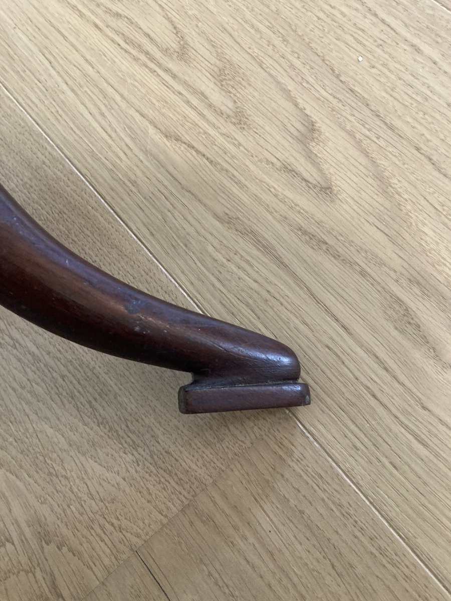 Mahogany Side Table With Adjustable Legs-photo-3