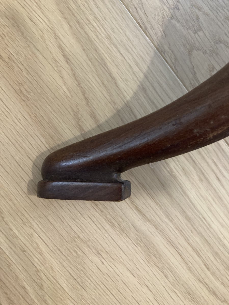 Mahogany Side Table With Adjustable Legs-photo-5