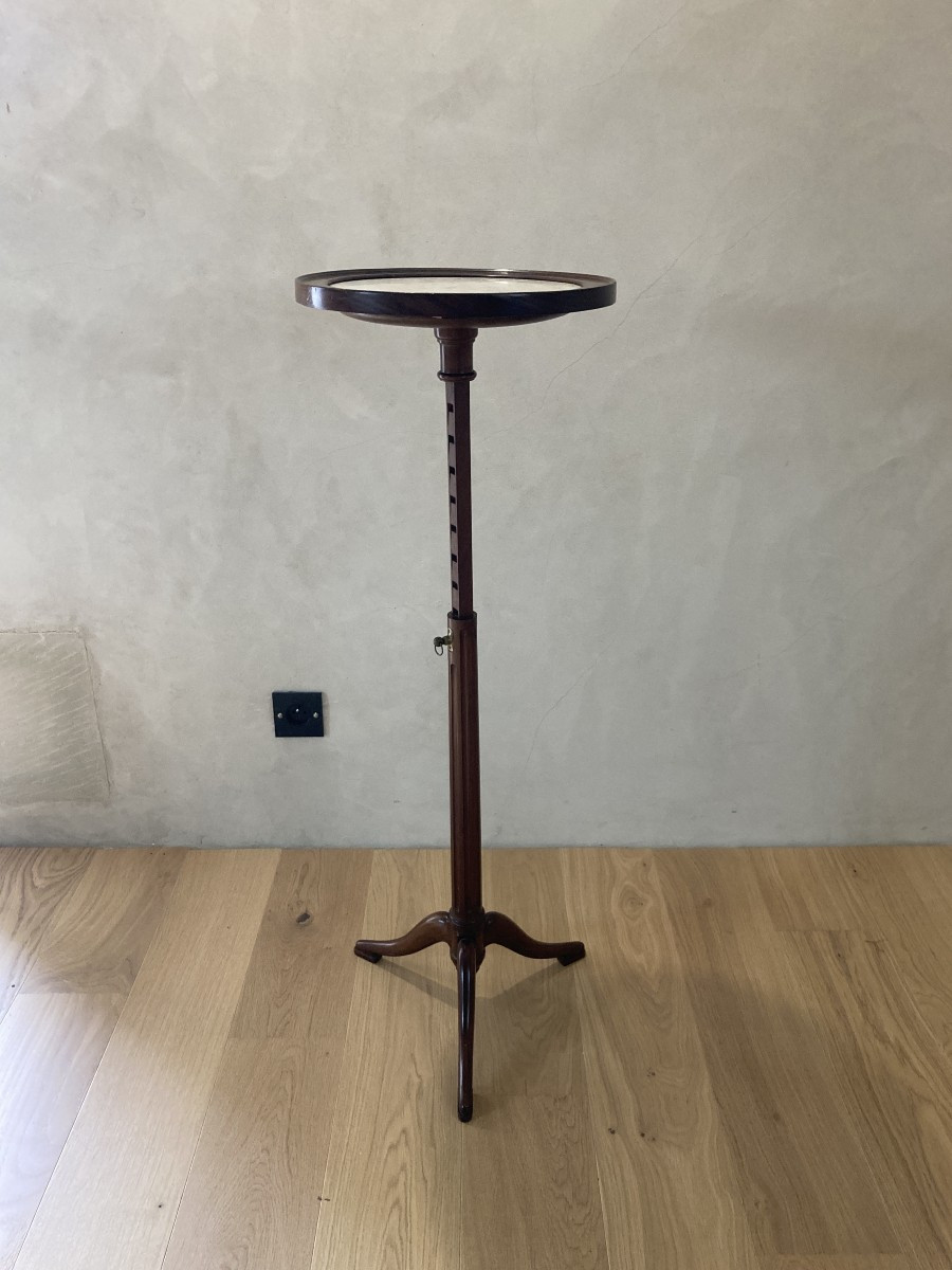 Mahogany Side Table With Adjustable Legs-photo-8