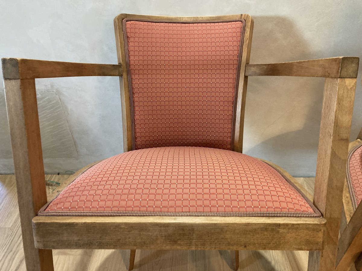 Pair Of Bridge Chairs 1930/40 Light Wood.-photo-7