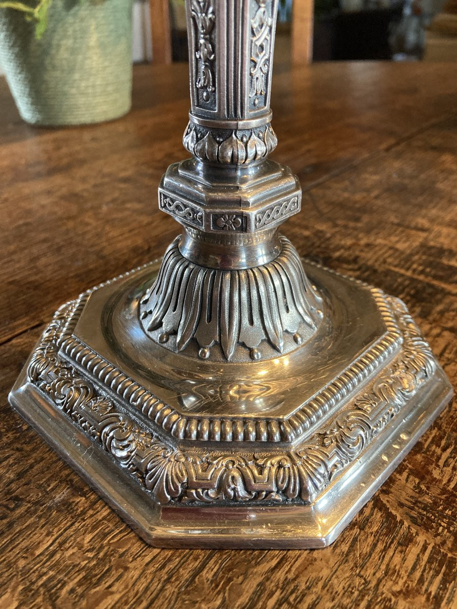 Christofle - Pair Of Dupérier Candelabra.-photo-3