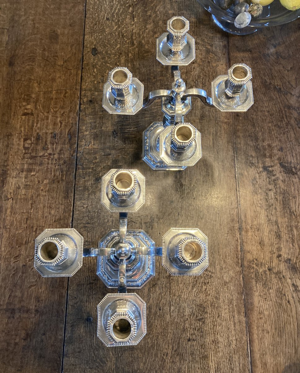 Christofle - Pair Of Dupérier Candelabra.-photo-2