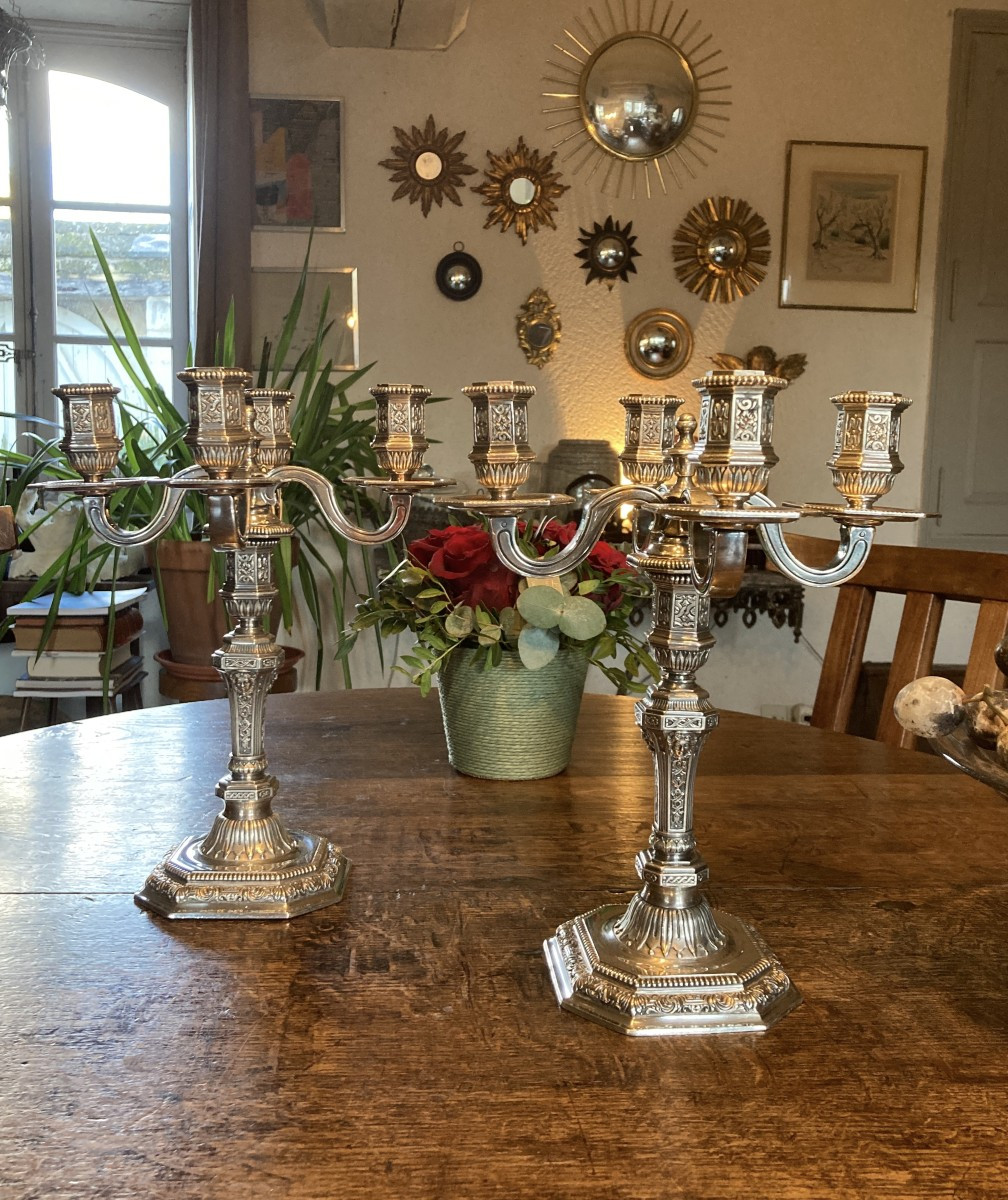 Christofle - Pair Of Dupérier Candelabra.