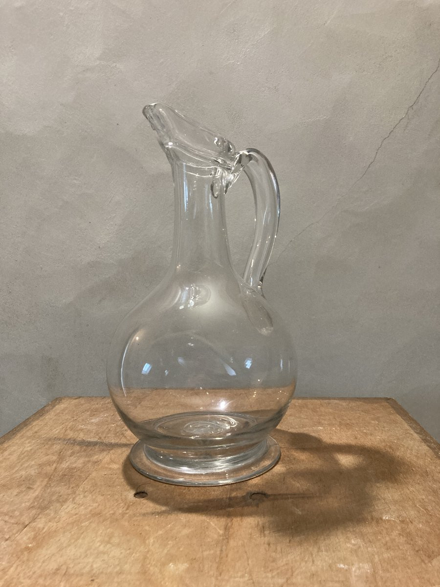 Pichet Normand en verre soufflé XVIIIème-photo-1