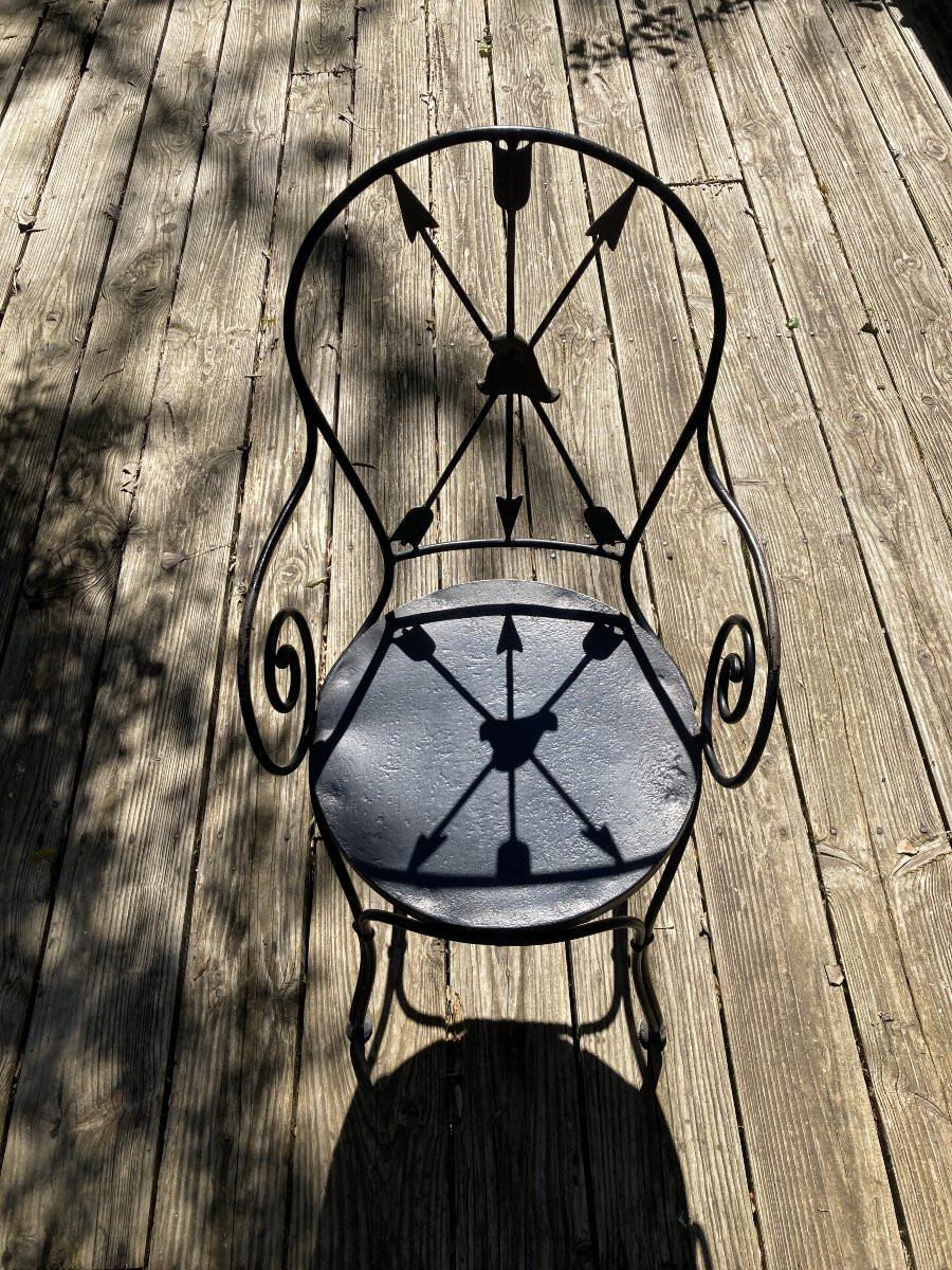 Table And 6 Forged Armchairs Revolutionary Attributes.-photo-6