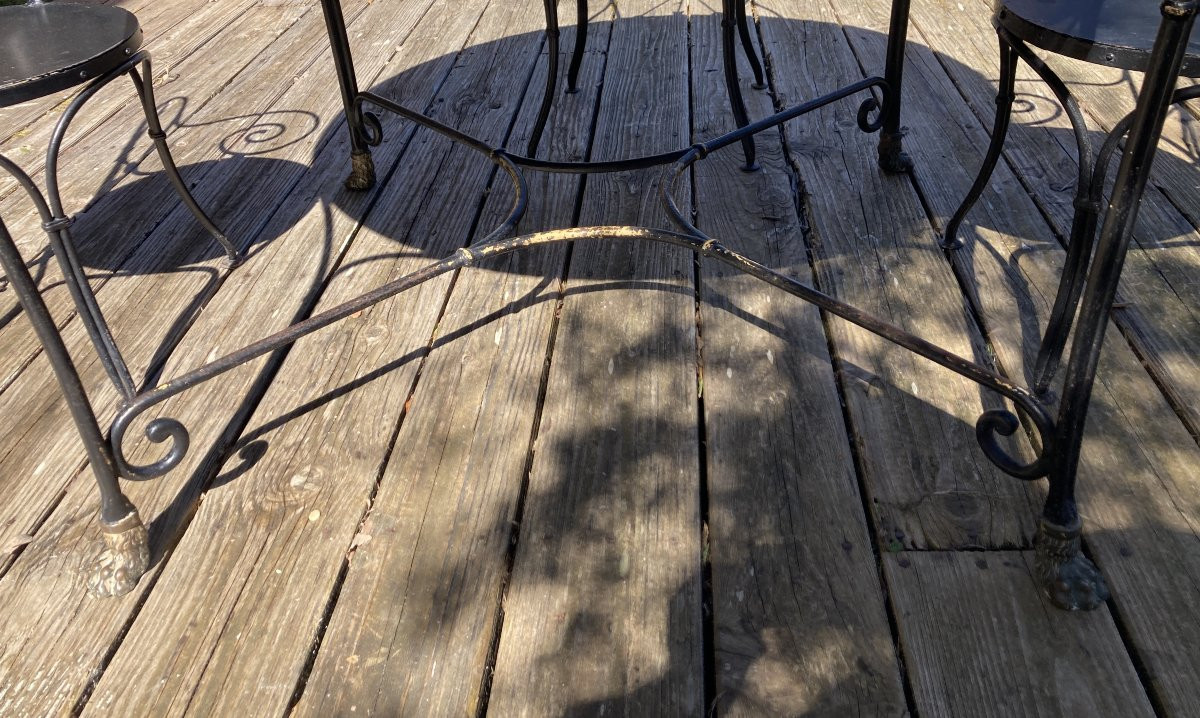 Table And 6 Forged Armchairs Revolutionary Attributes.-photo-7