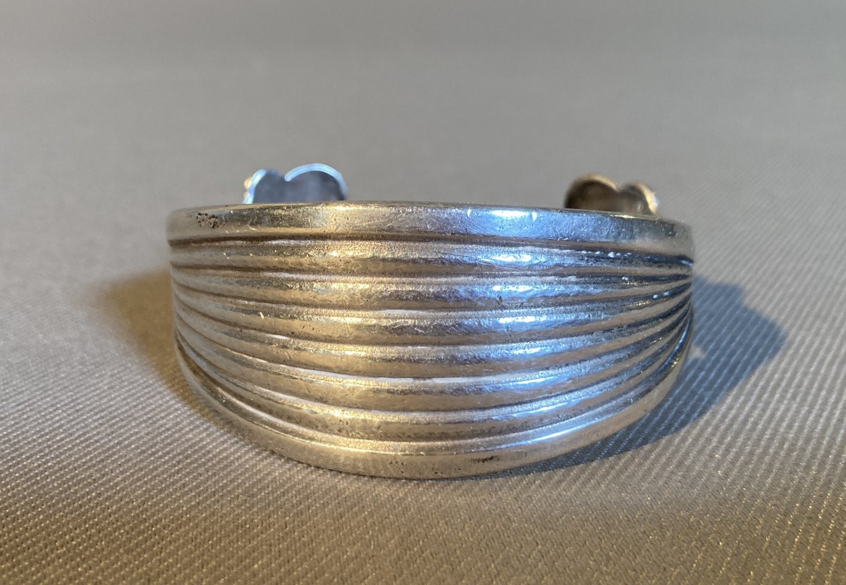 Silver Cuff Bracelet Delavan René-photo-2